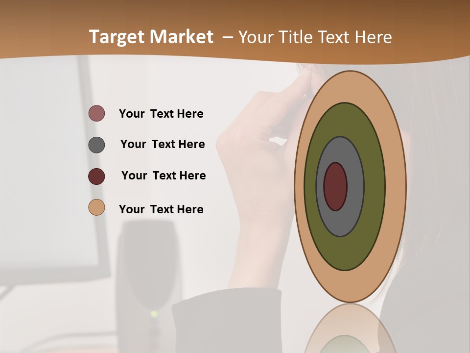 Female File Table PowerPoint Template