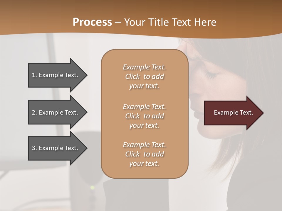 Female File Table PowerPoint Template
