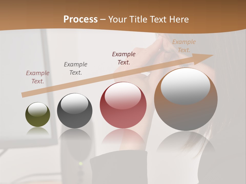 Female File Table PowerPoint Template