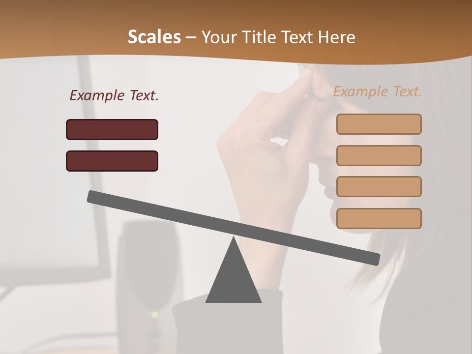 Female File Table PowerPoint Template