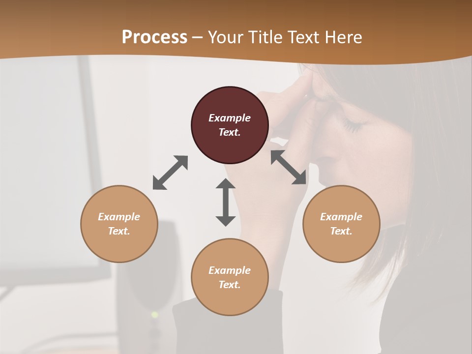 Female File Table PowerPoint Template
