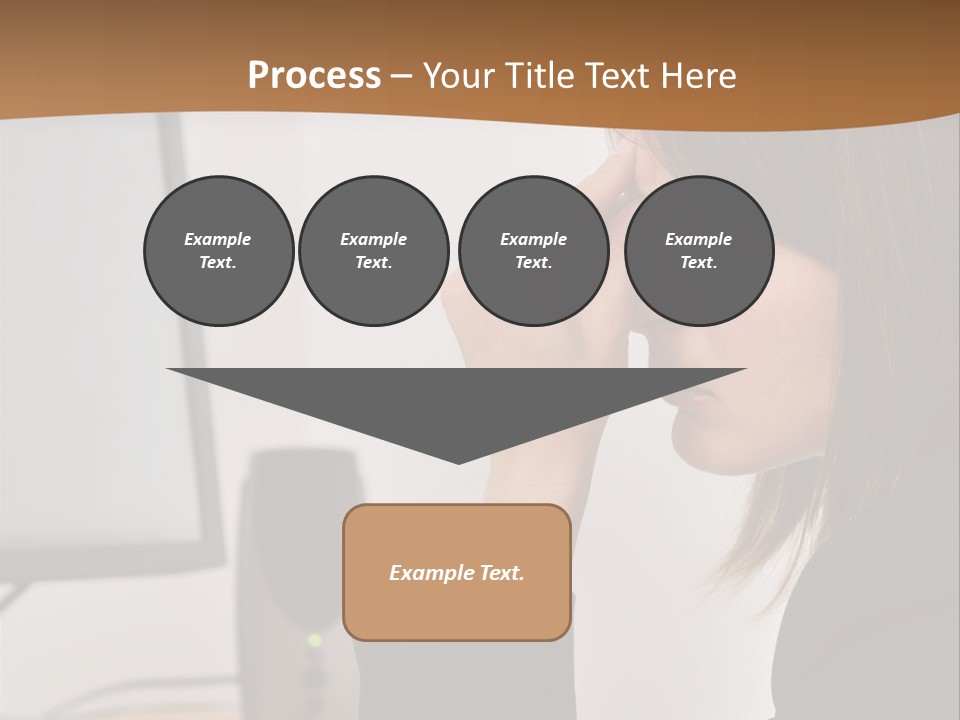 Female File Table PowerPoint Template