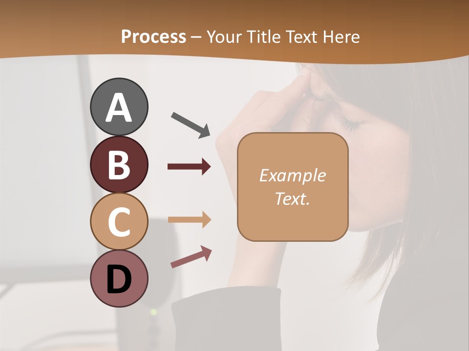 Female File Table PowerPoint Template
