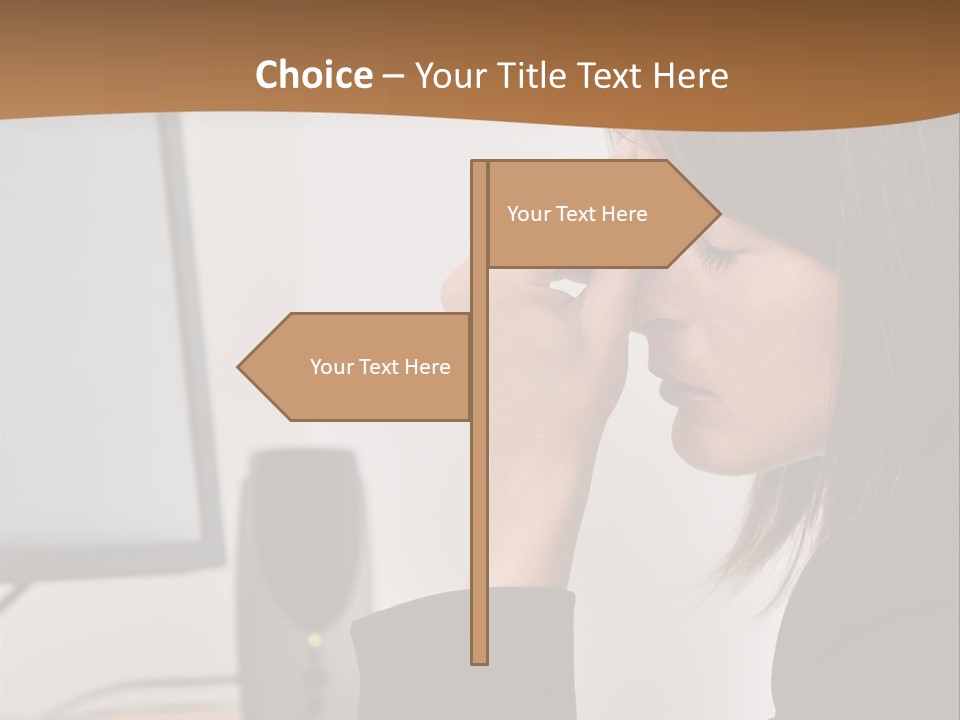Female File Table PowerPoint Template