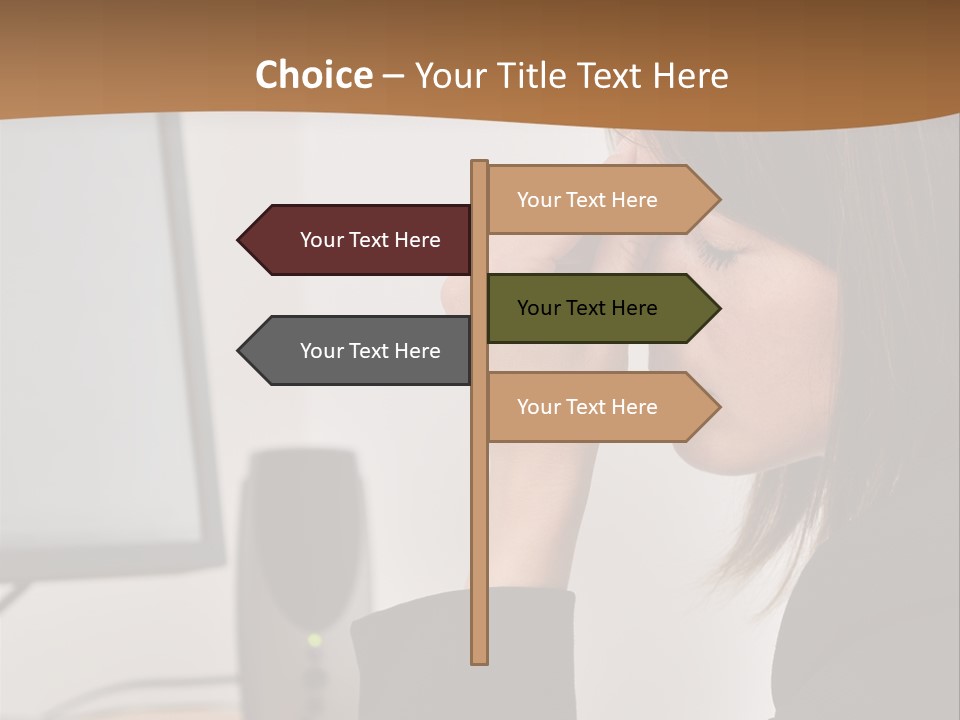 Female File Table PowerPoint Template
