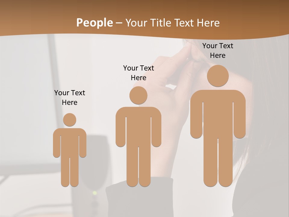 Female File Table PowerPoint Template