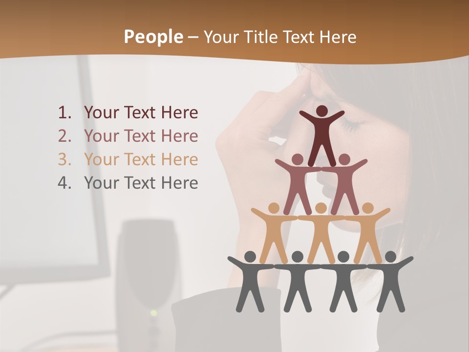 Female File Table PowerPoint Template