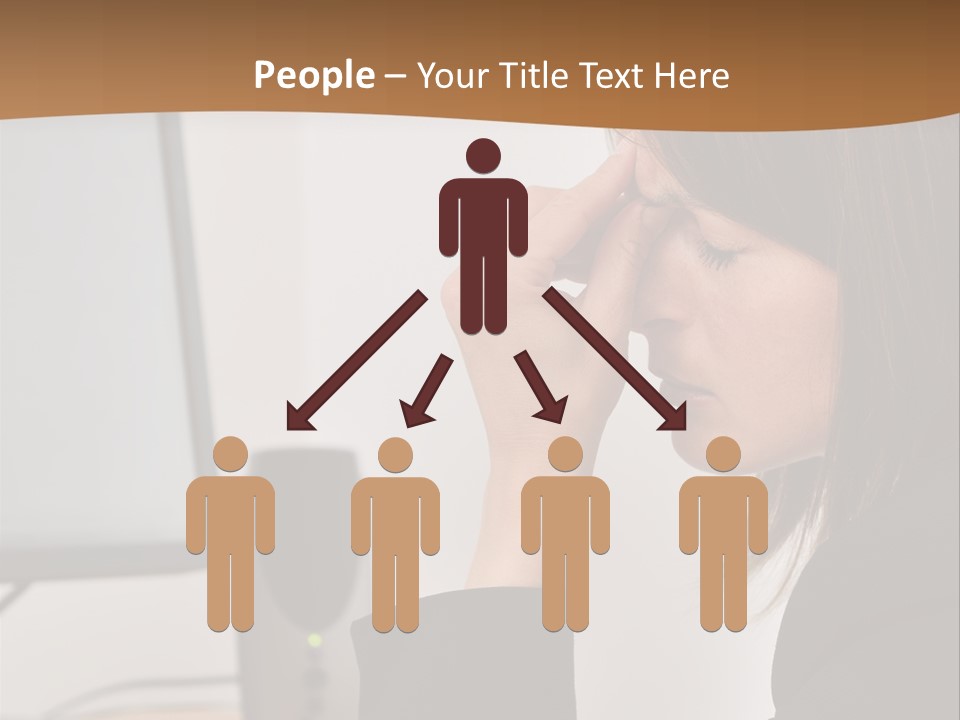 Female File Table PowerPoint Template