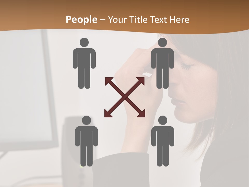 Female File Table PowerPoint Template
