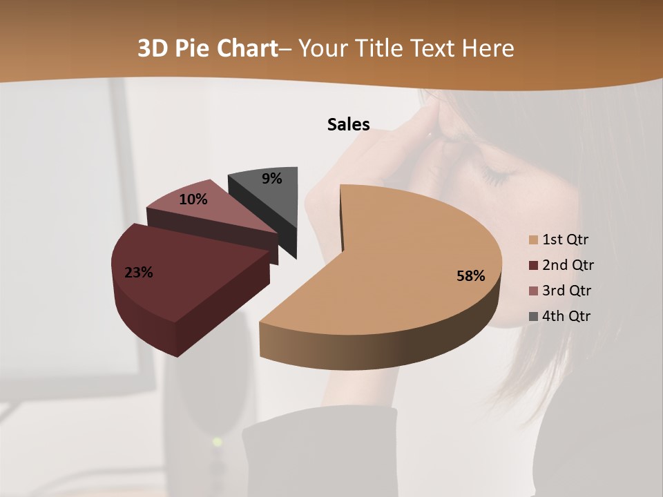 Female File Table PowerPoint Template