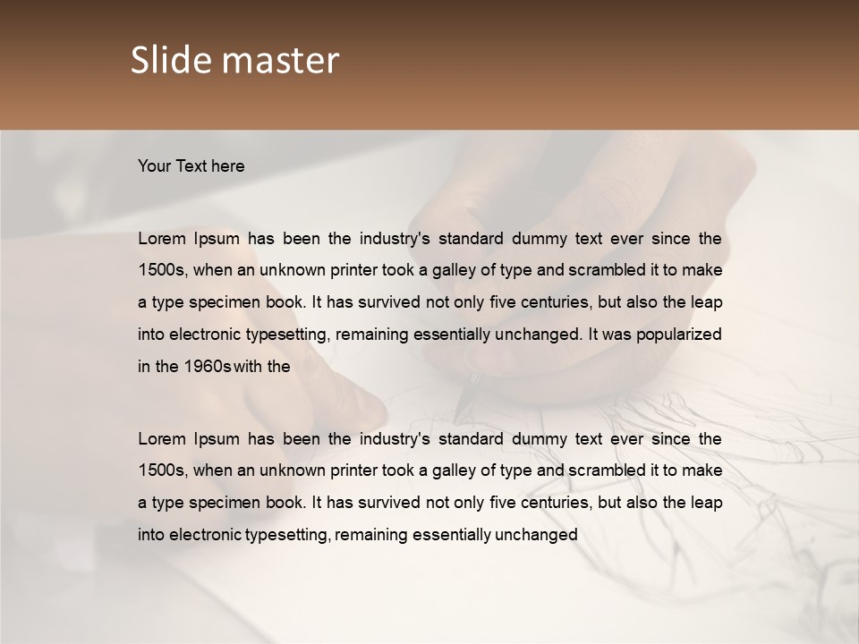 Drawing Pen Manga PowerPoint Template