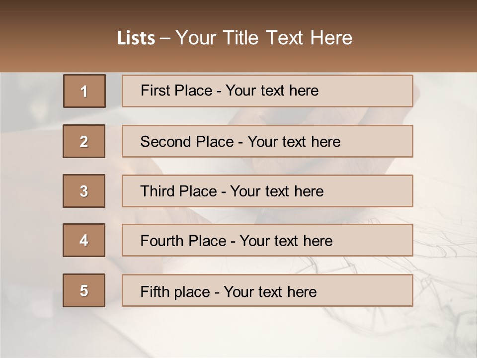 Drawing Pen Manga PowerPoint Template