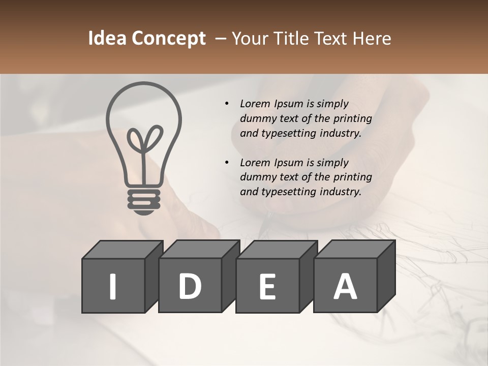 Drawing Pen Manga PowerPoint Template