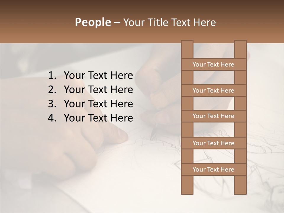 Drawing Pen Manga PowerPoint Template