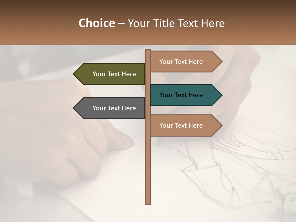 Drawing Pen Manga PowerPoint Template