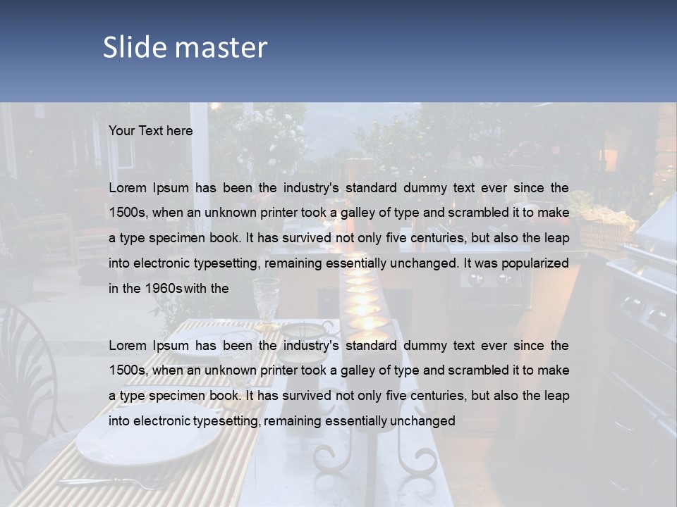 Dinner Real Outside PowerPoint Template