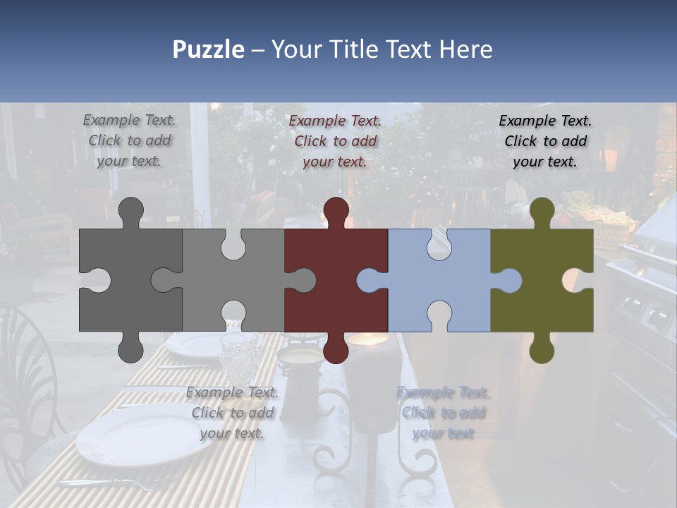 Dinner Real Outside PowerPoint Template