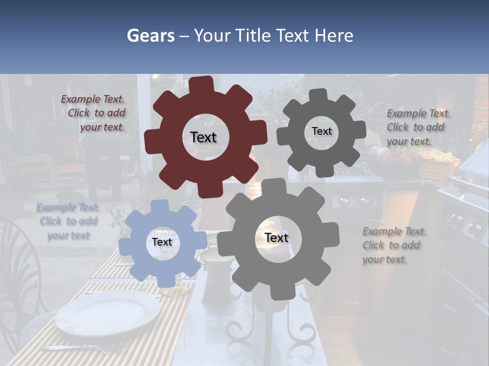 Dinner Real Outside PowerPoint Template