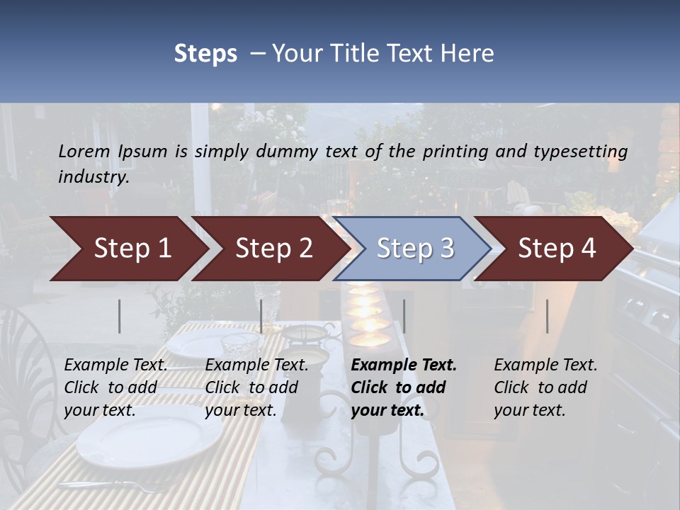 Dinner Real Outside PowerPoint Template