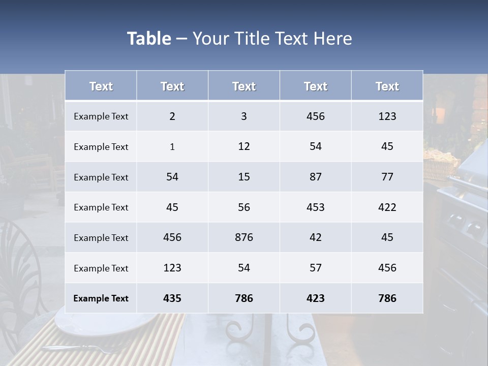 Dinner Real Outside PowerPoint Template