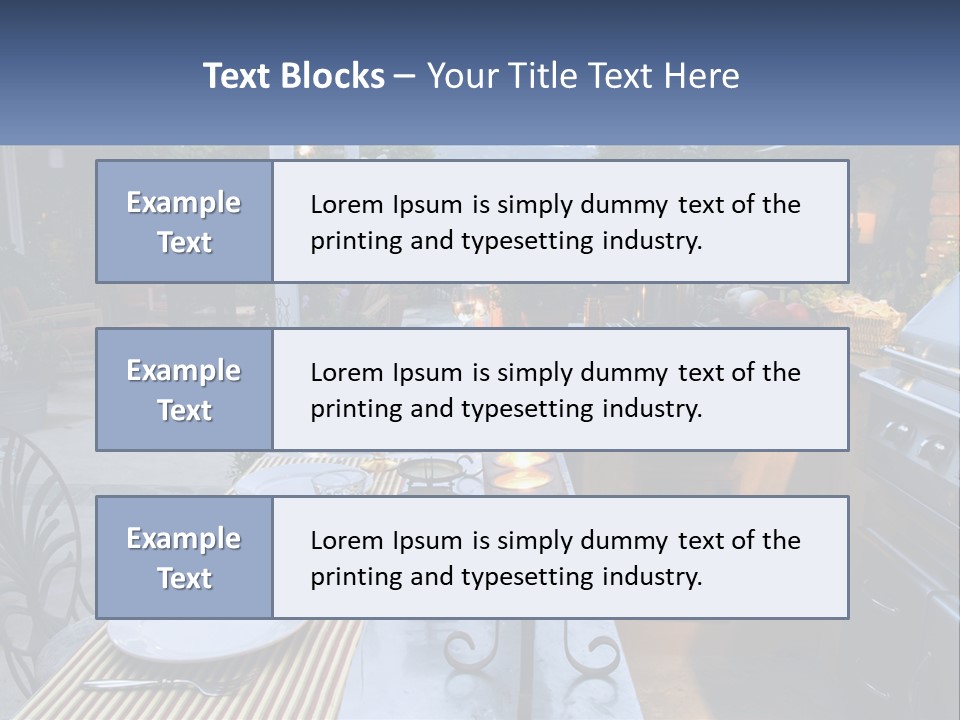 Dinner Real Outside PowerPoint Template