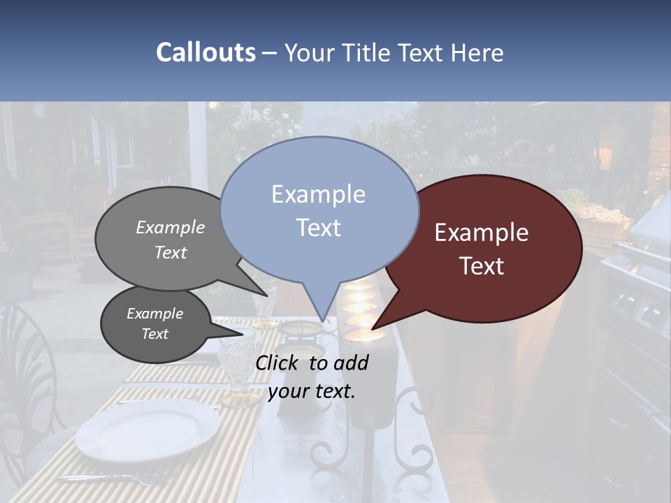 Dinner Real Outside PowerPoint Template