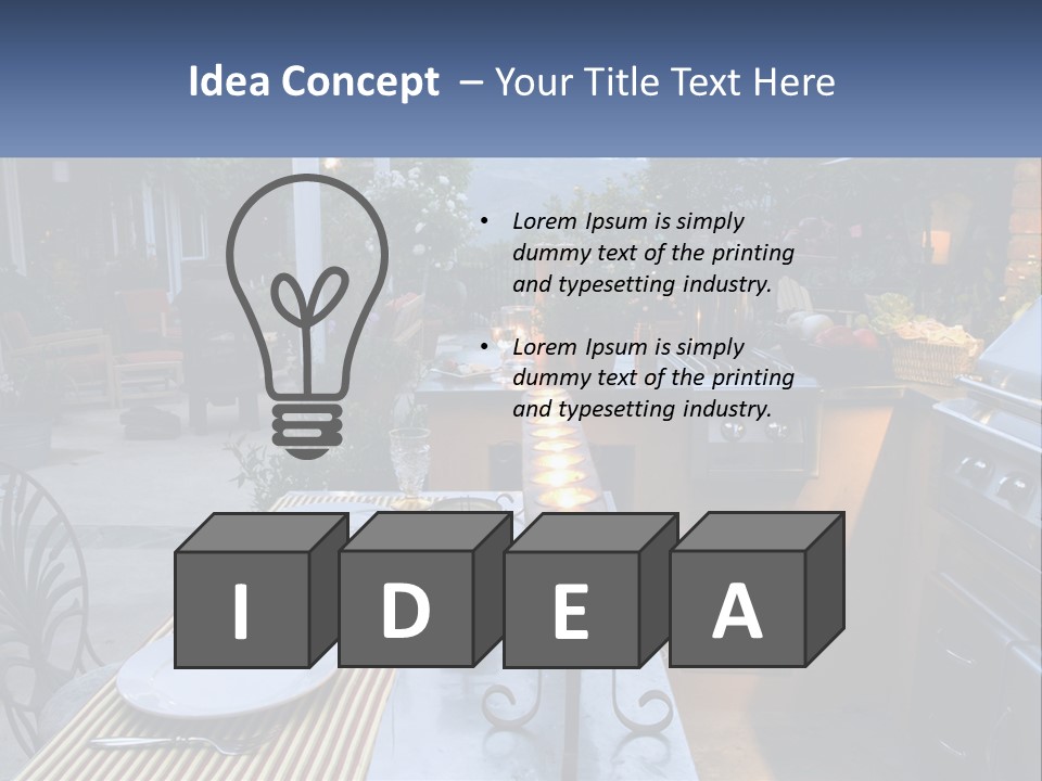 Dinner Real Outside PowerPoint Template