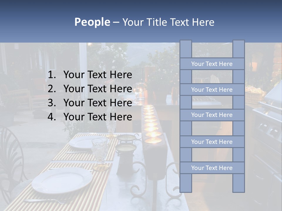 Dinner Real Outside PowerPoint Template