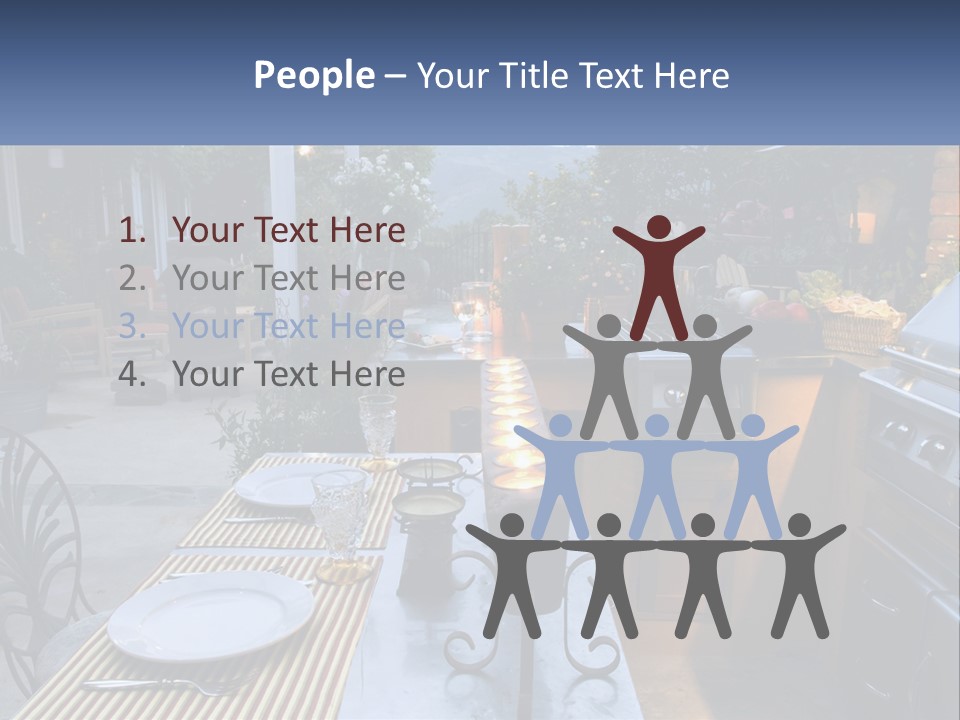 Dinner Real Outside PowerPoint Template