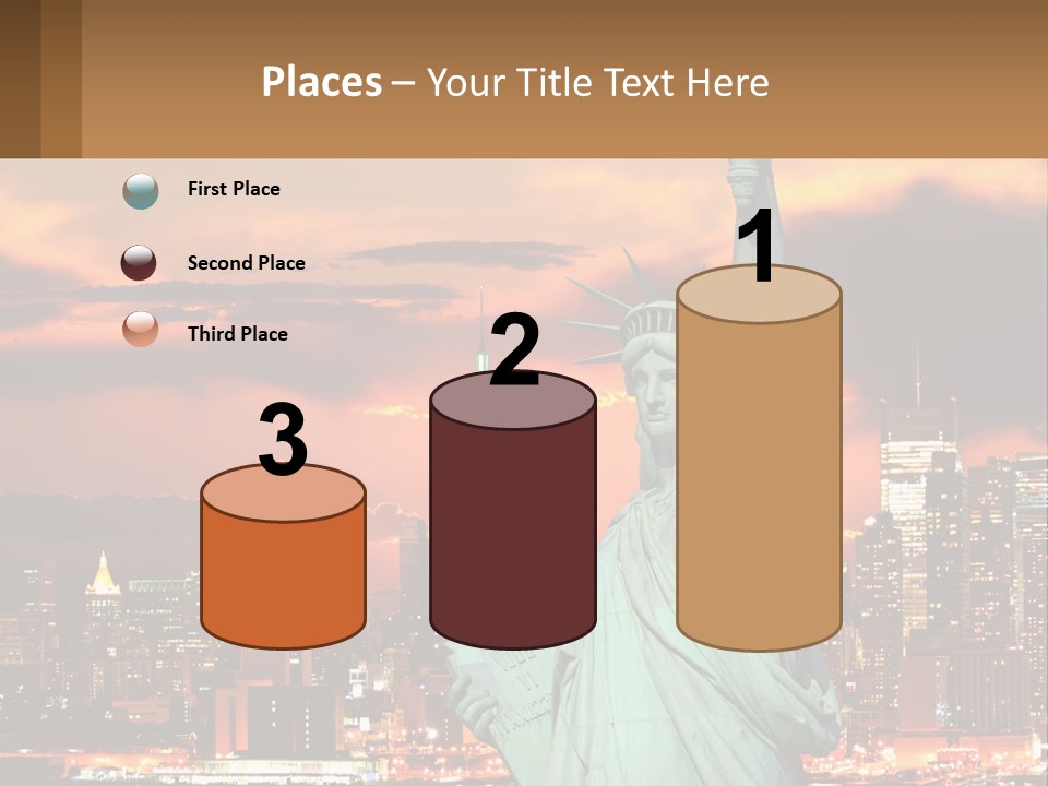Scenic Statue City PowerPoint Template