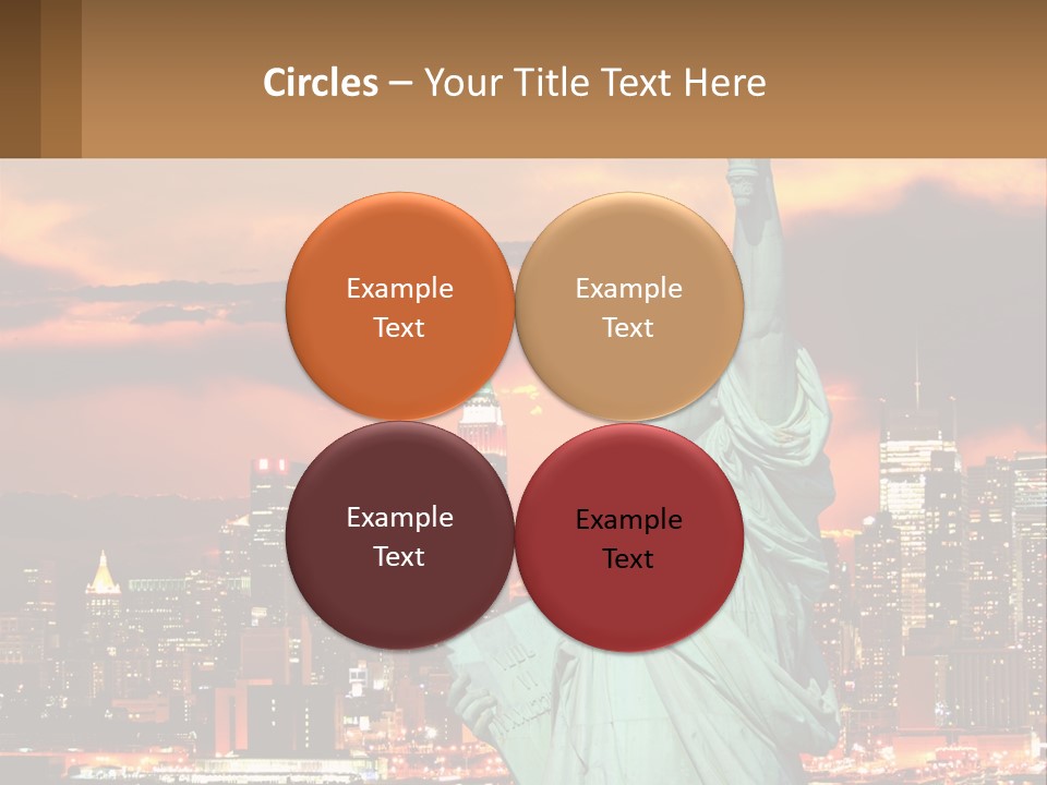 Scenic Statue City PowerPoint Template