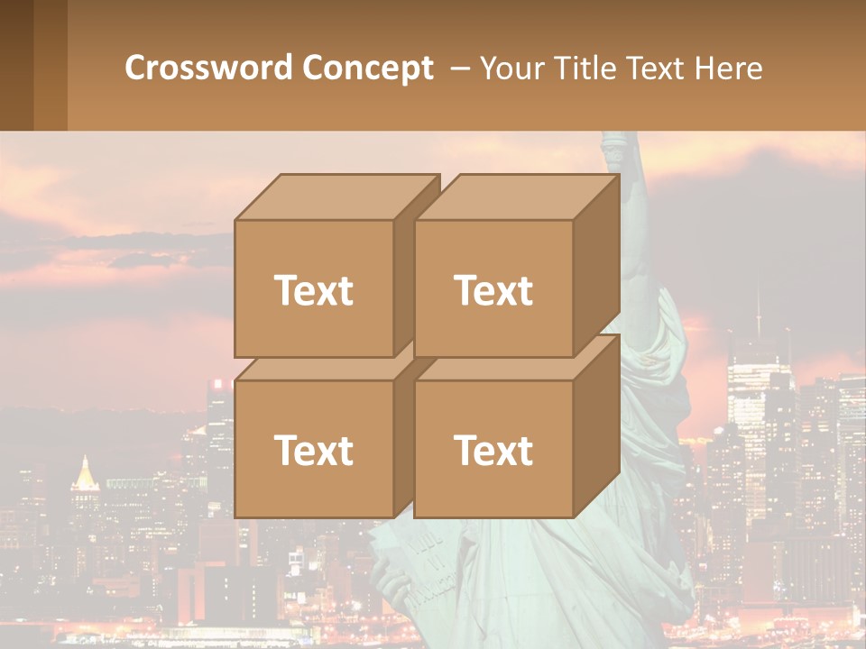 Scenic Statue City PowerPoint Template