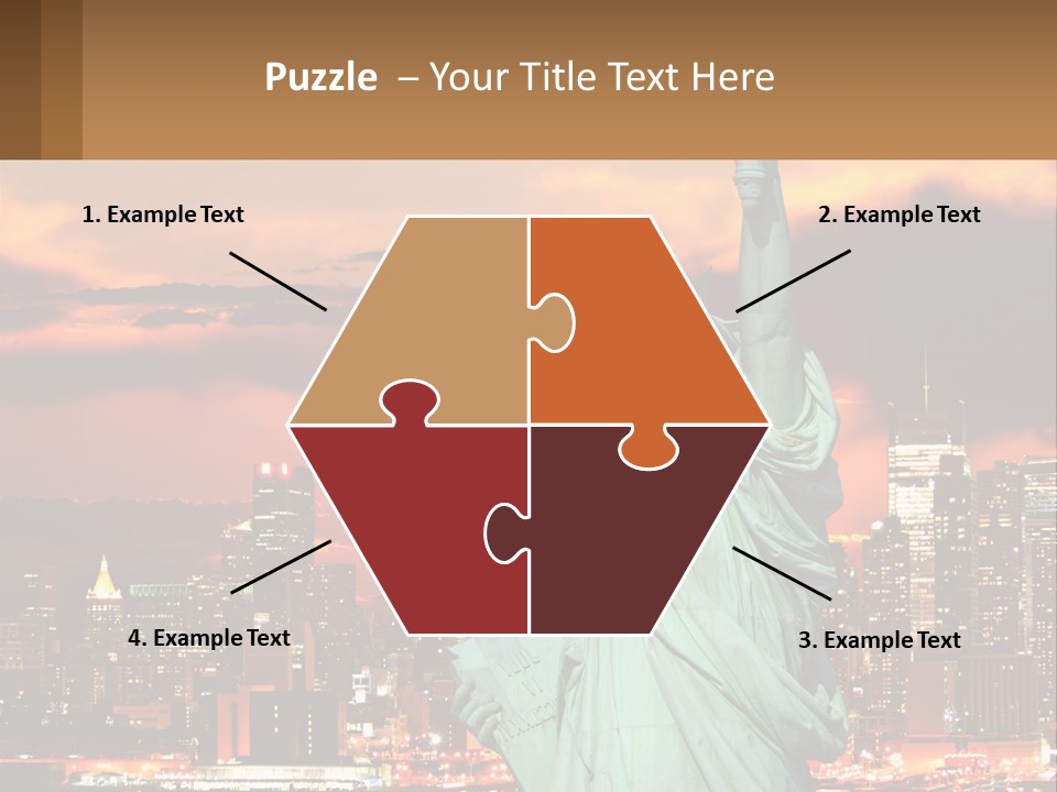 Scenic Statue City PowerPoint Template