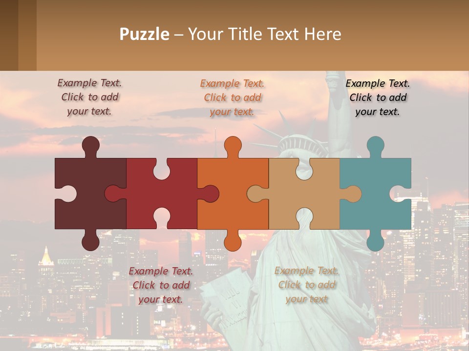 Scenic Statue City PowerPoint Template