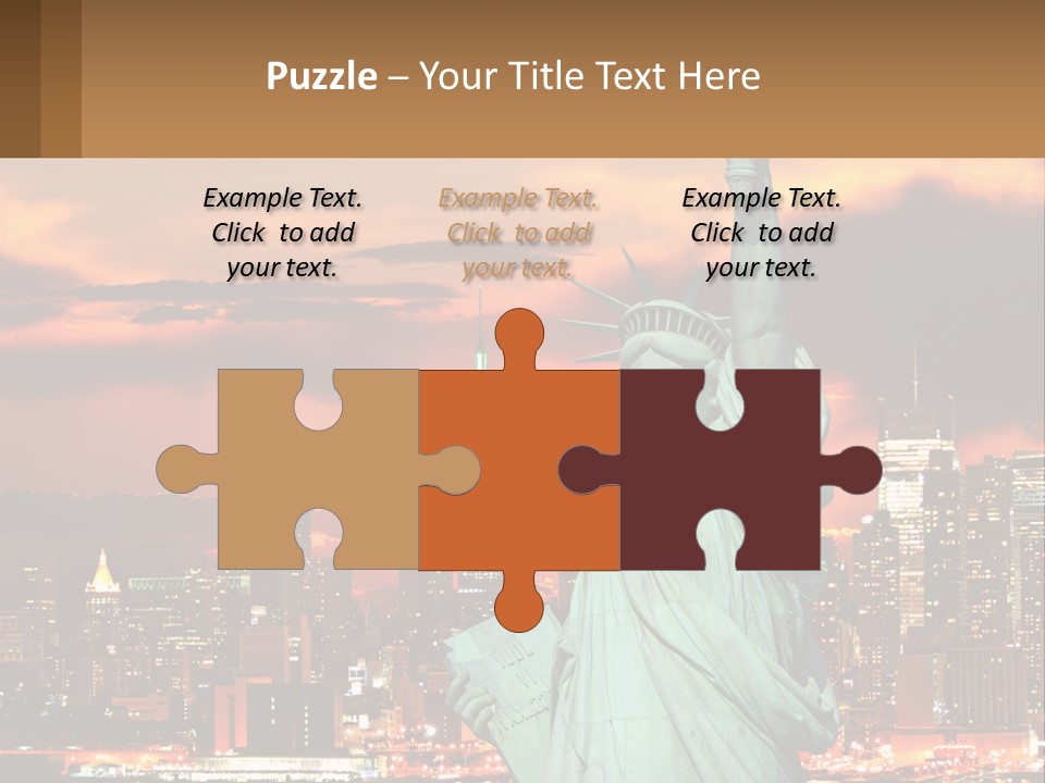 Scenic Statue City PowerPoint Template