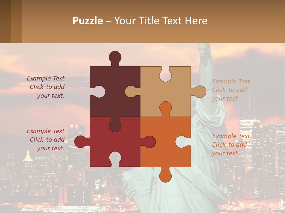 Scenic Statue City PowerPoint Template