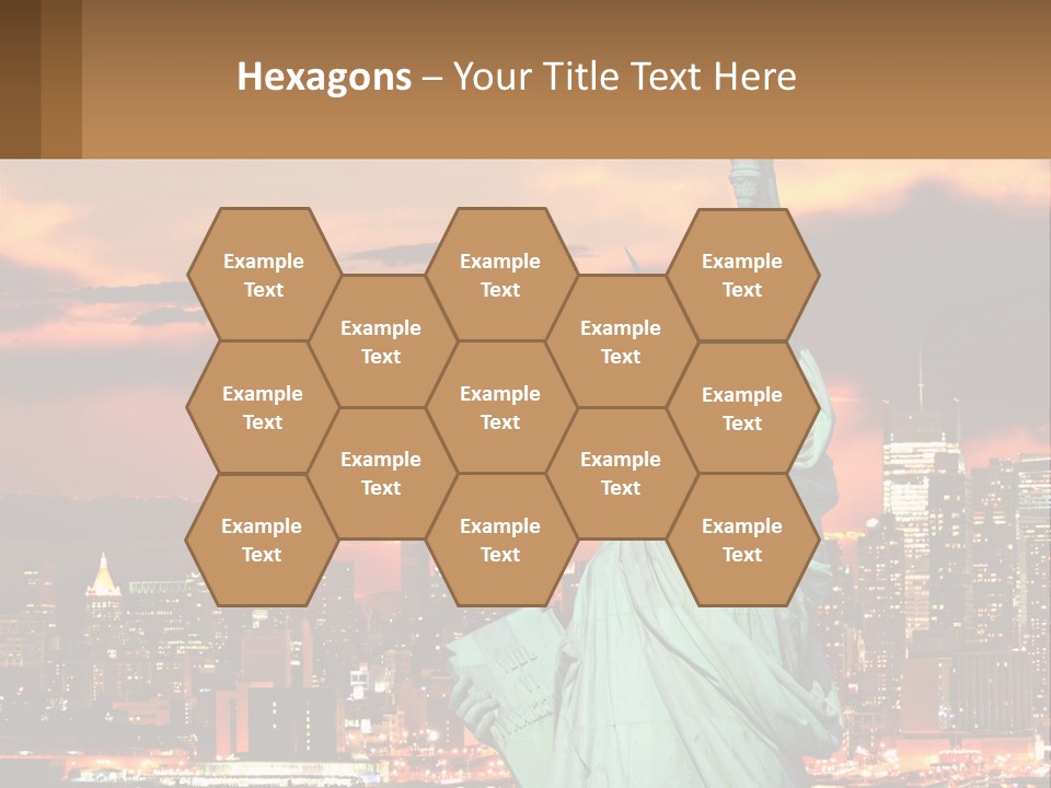 Scenic Statue City PowerPoint Template