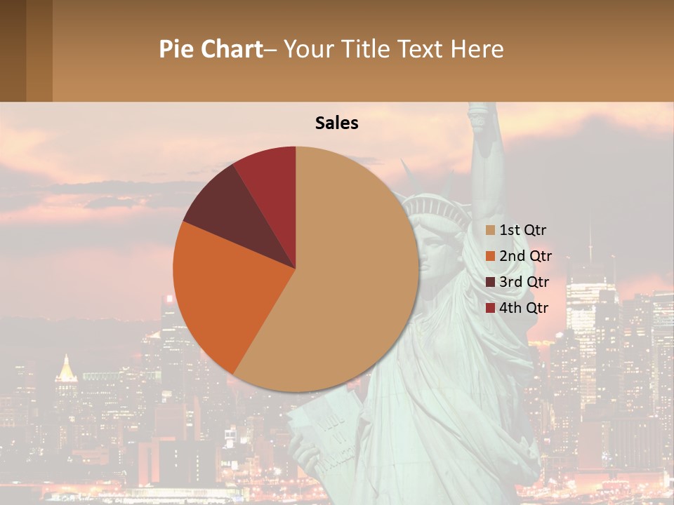 Scenic Statue City PowerPoint Template