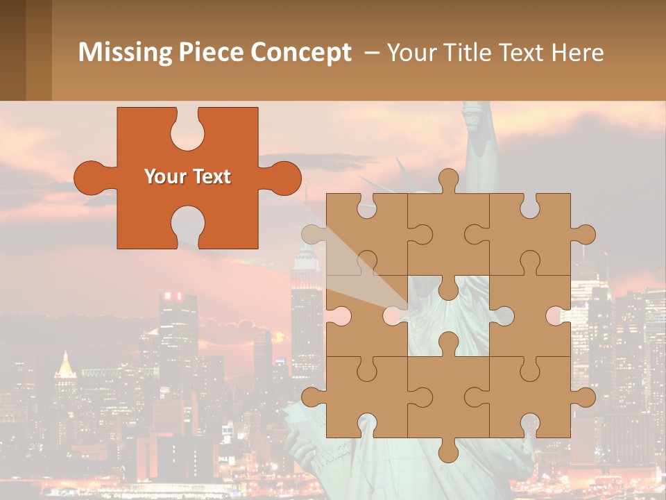 Scenic Statue City PowerPoint Template