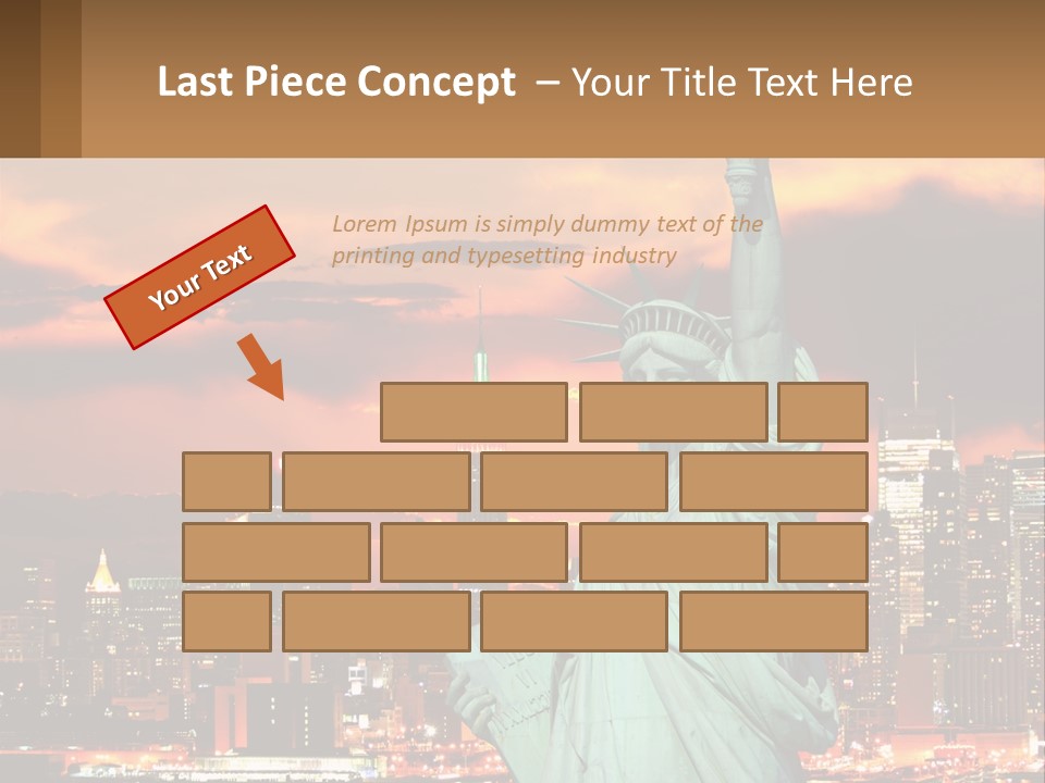Scenic Statue City PowerPoint Template