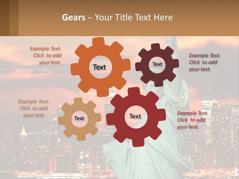 Scenic Statue City PowerPoint Template