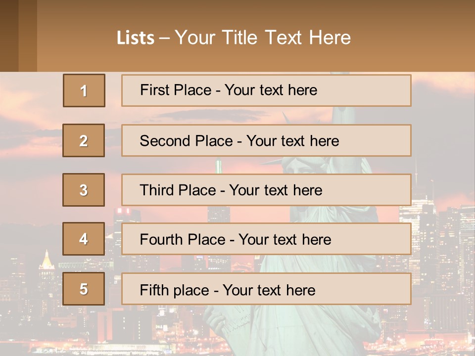 Scenic Statue City PowerPoint Template