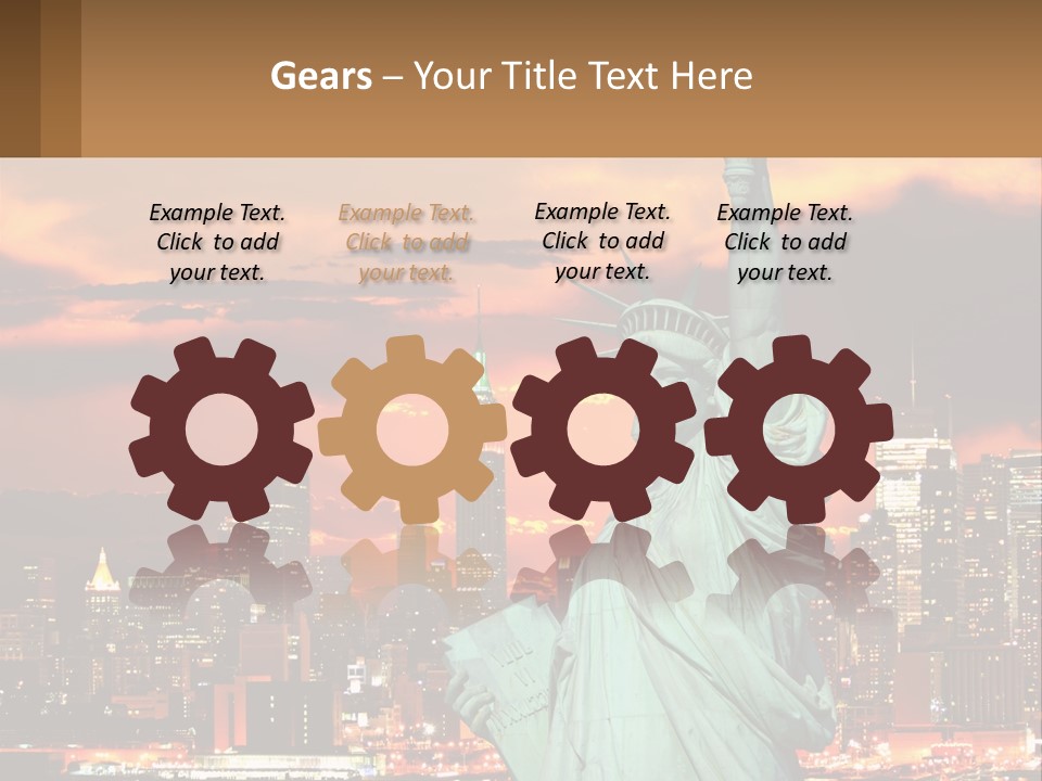 Scenic Statue City PowerPoint Template