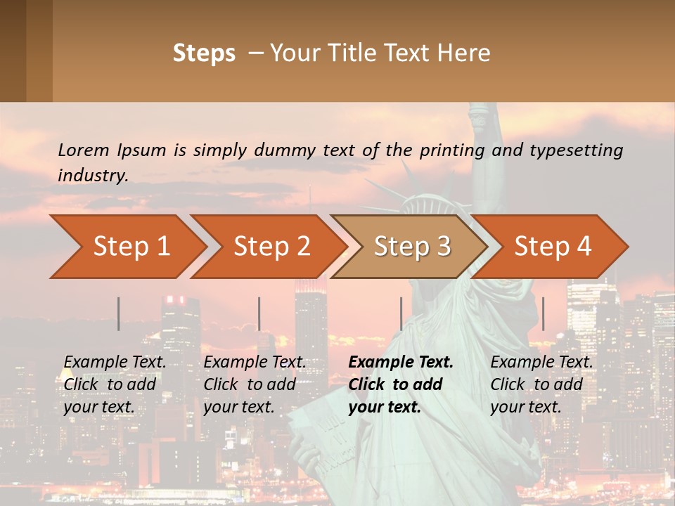 Scenic Statue City PowerPoint Template
