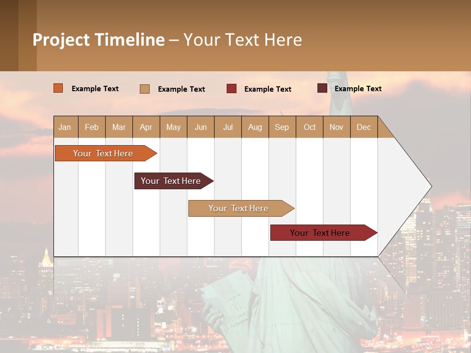 Scenic Statue City PowerPoint Template