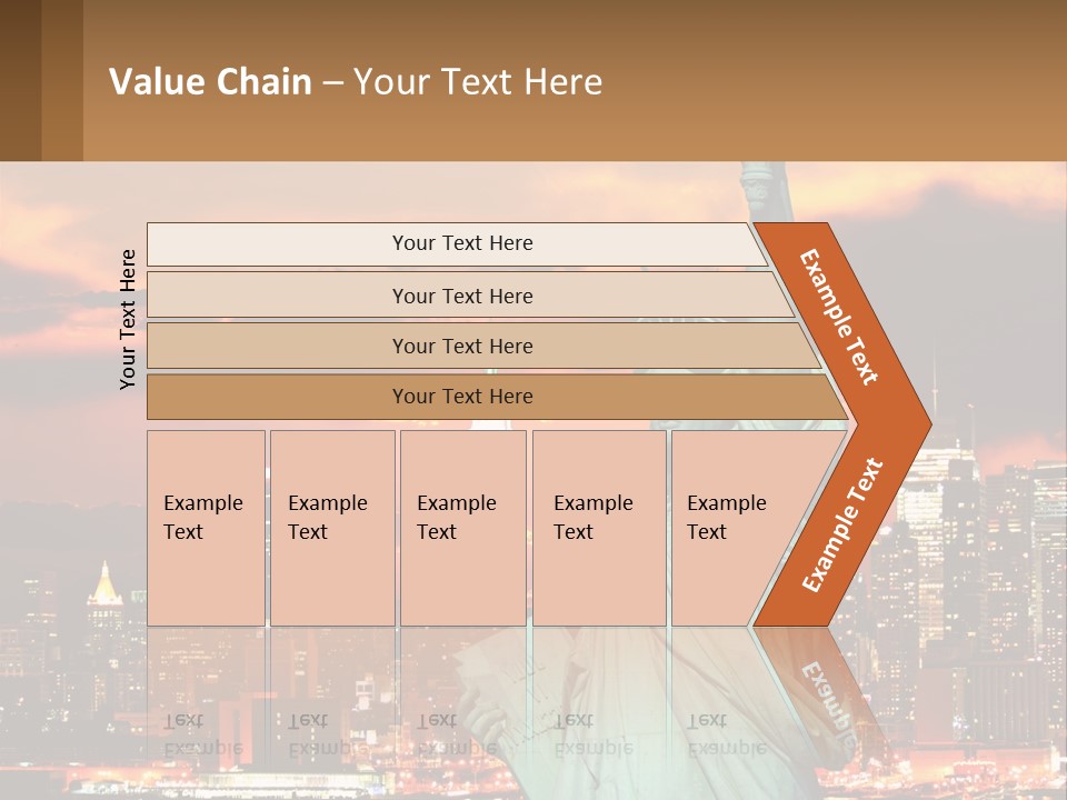 Scenic Statue City PowerPoint Template