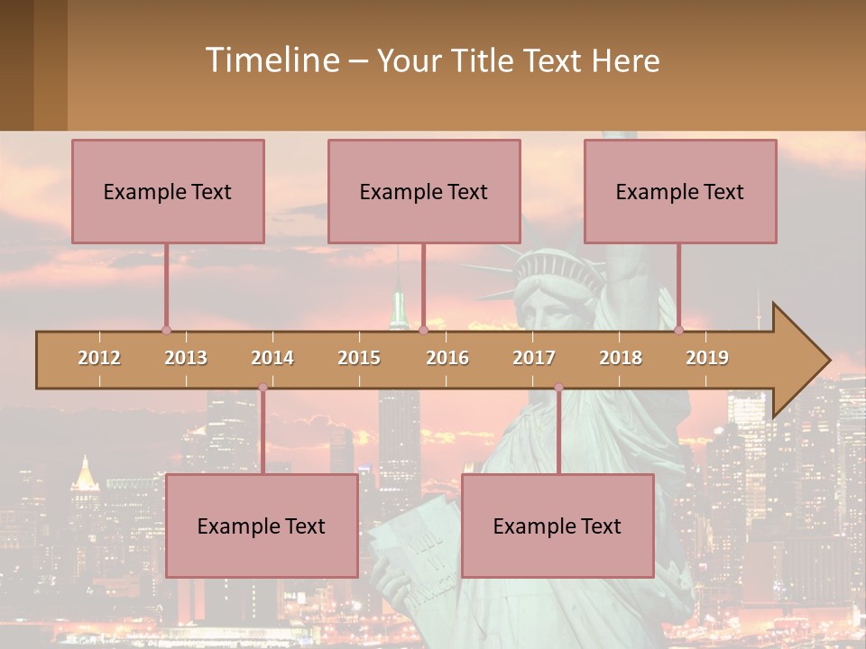 Scenic Statue City PowerPoint Template