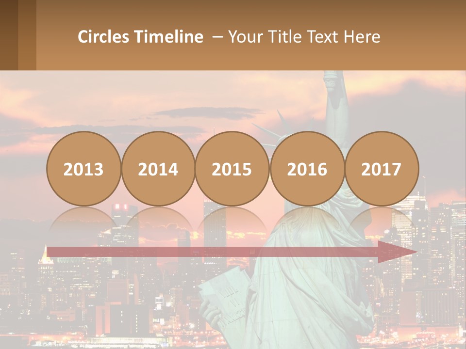 Scenic Statue City PowerPoint Template