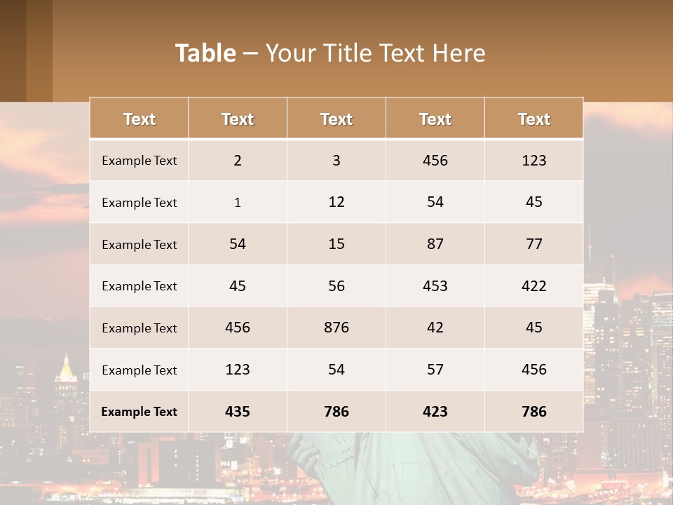 Scenic Statue City PowerPoint Template