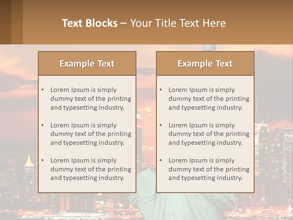 Scenic Statue City PowerPoint Template